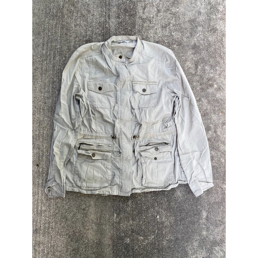 L.L. Bean Cream Utility Field Jacket Retro Outdoors Farm Barn - Women’s Small